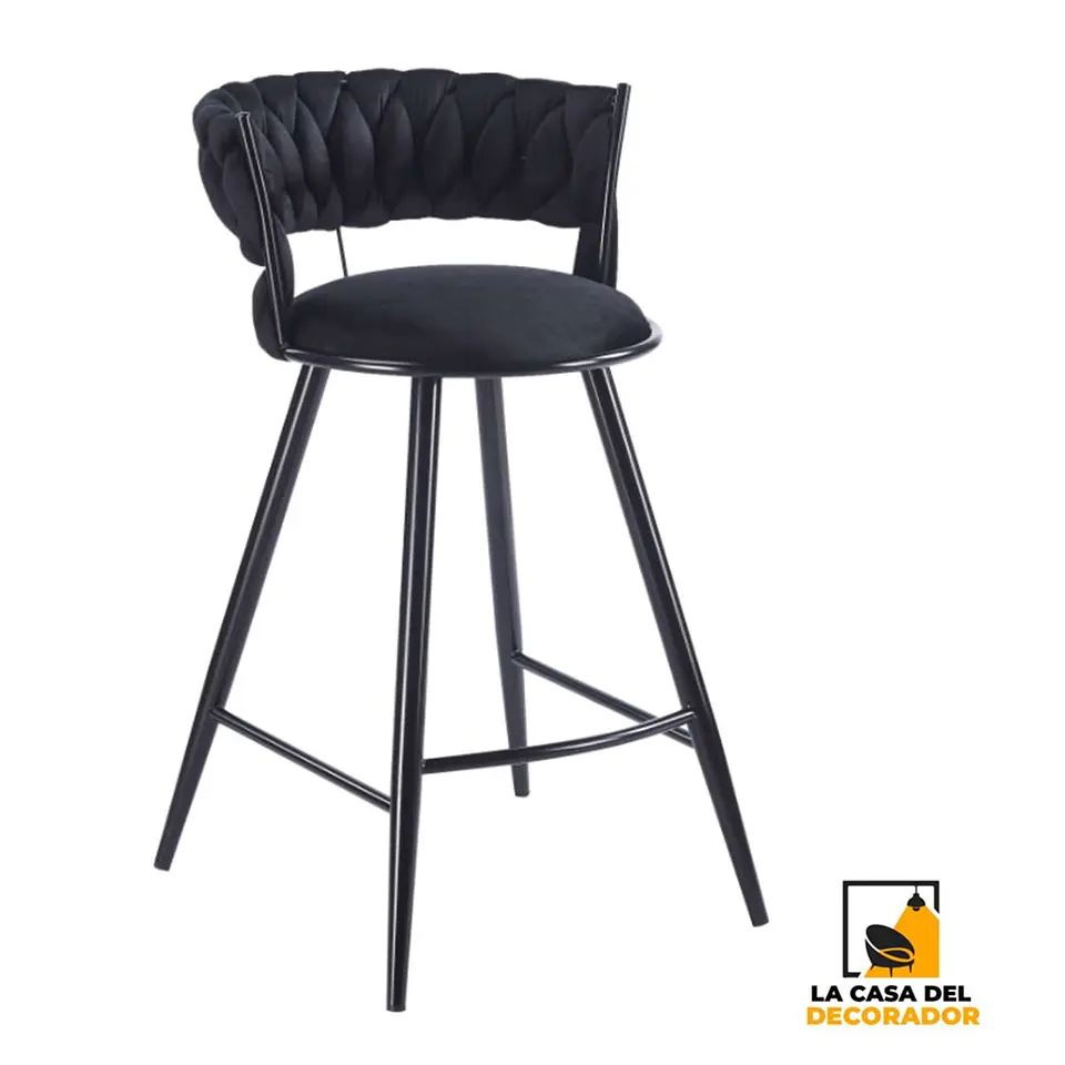 Taburete Bar Queen FijoPata Negra 1