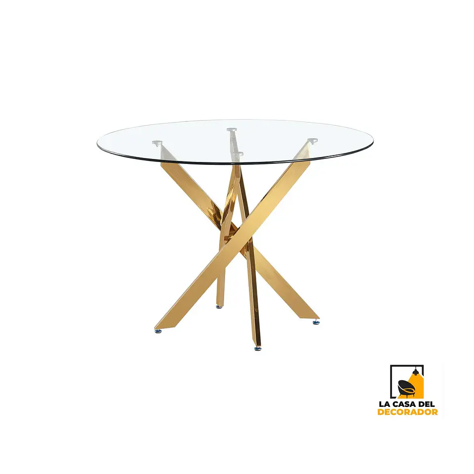 Mesa de Centro Dubái GoldVidrio 10mm. 1