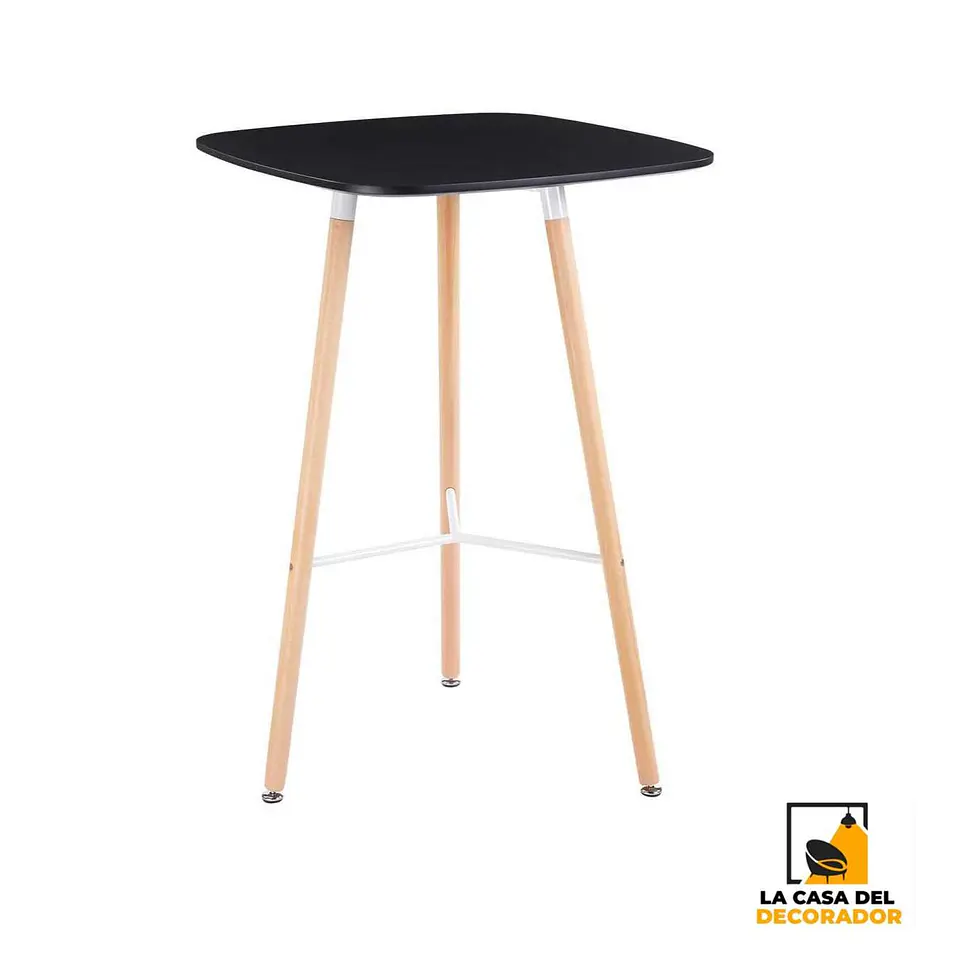 Mesa EAMES BARColor Negra Medidas70x70X105cm. 1