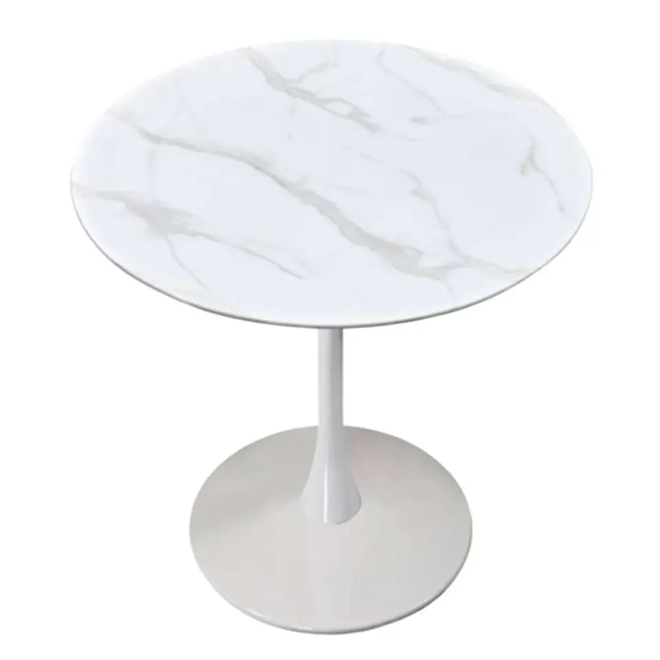 Mesa Tulip MDF QUARZO Blanca  Medidas: Diámetro 80Cm. 1