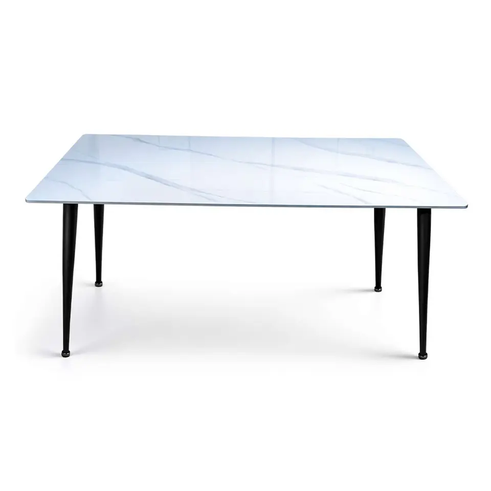 Mesa RectangularCX-W1701Mármol BlancaPata Negra 1