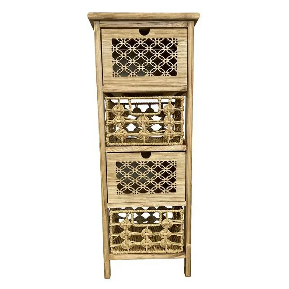 MUEBLE DE MADERA HAYA CON RATAN NATURAL 1