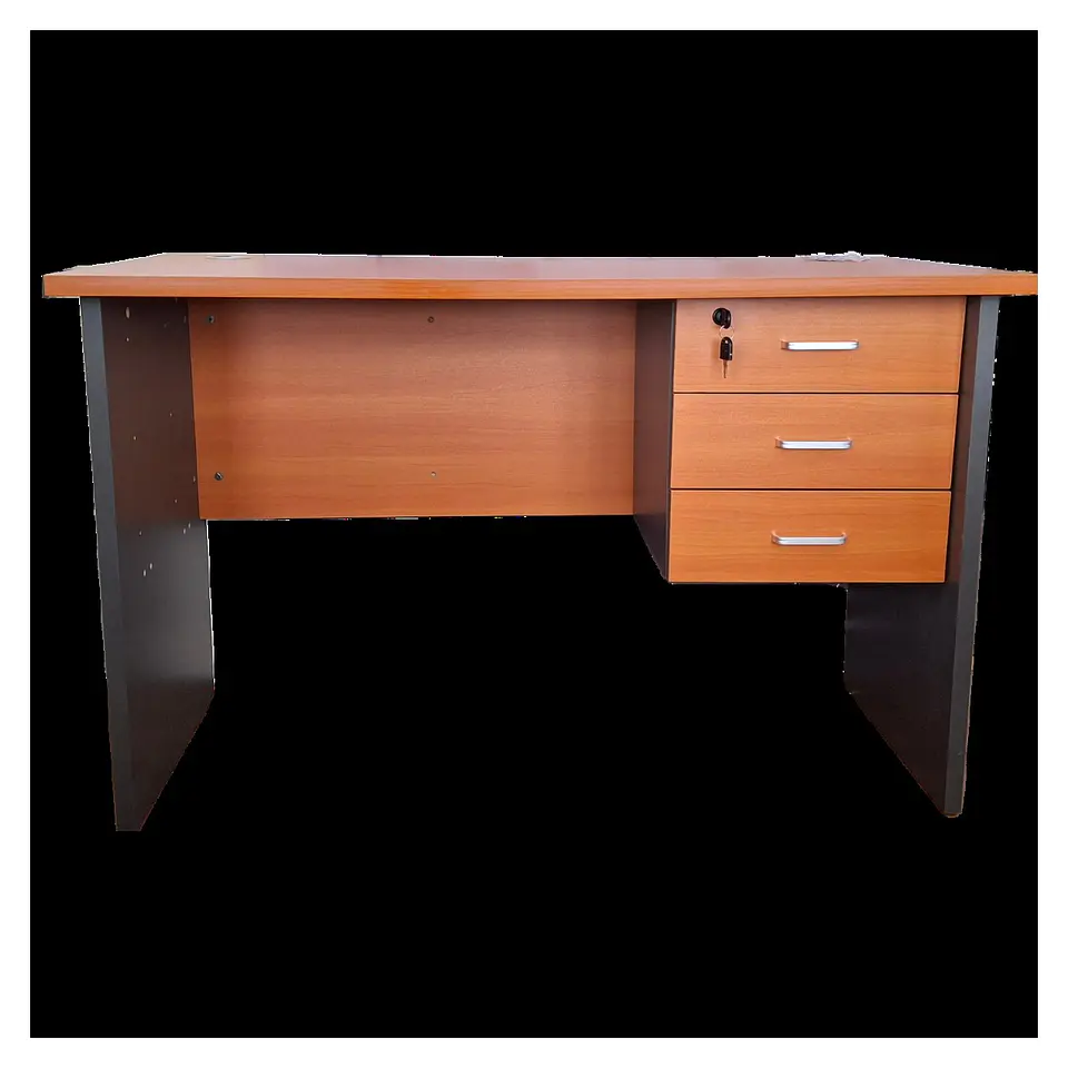 Escritorio 3 Cajones Con Llave 120x60x75 Peral 1