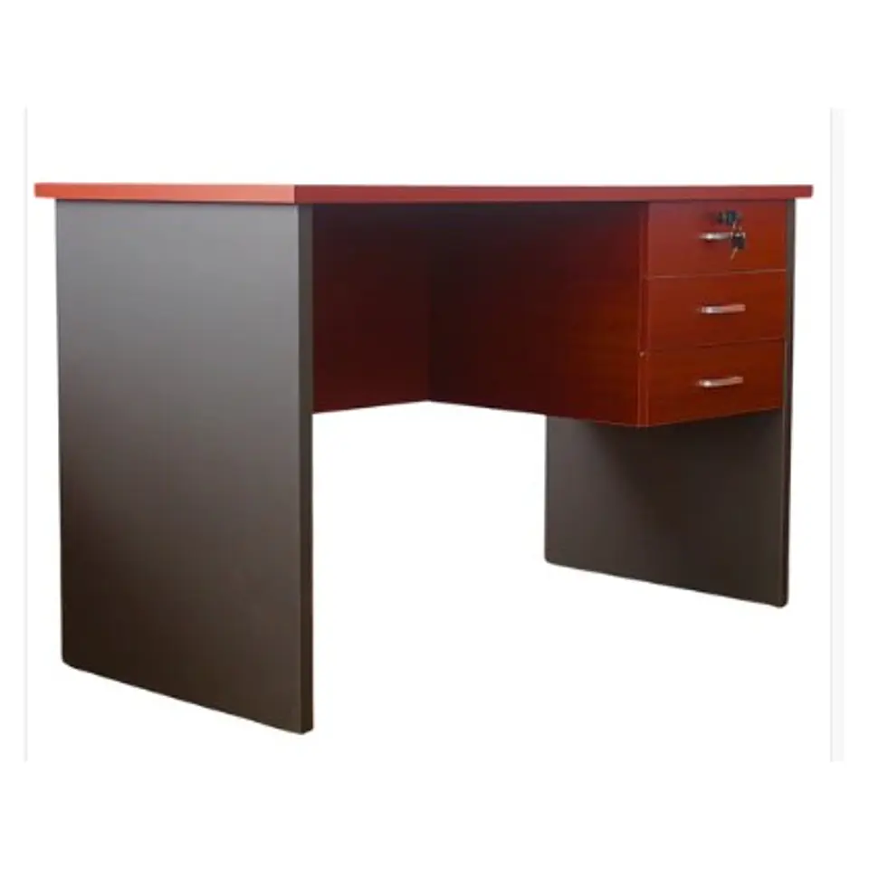 Escritorio 3 Cajones Con Llave 120x60x75 Cerezo 1