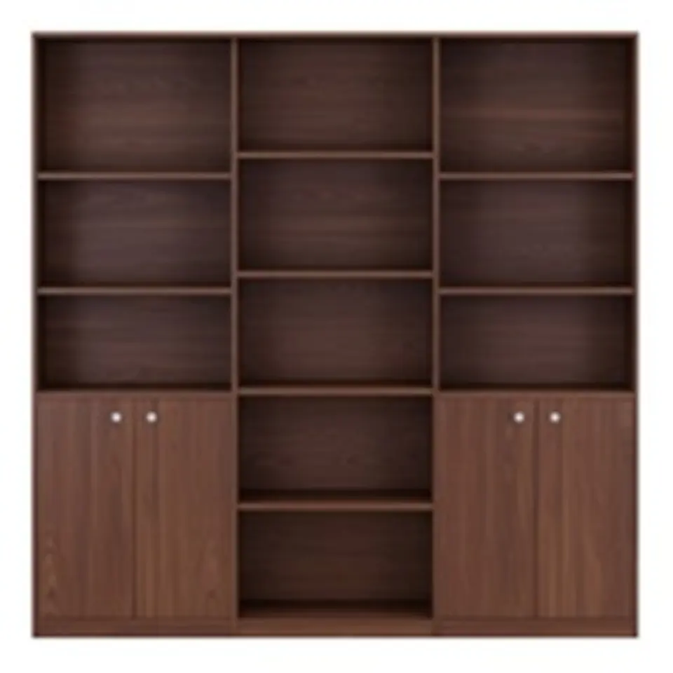 Libreros 6 Niveles 60 Modulares Mixtos, Total 180 X 180 X 30 Cm. Nogal N0040 1