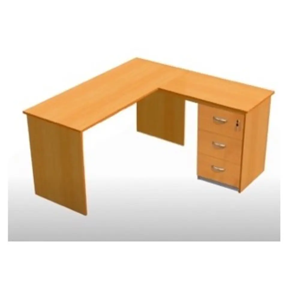 Escritorio Estacion En L Con Cajonera - Da Vinci 150X60X150X50X75 Cm Dos Partes 1