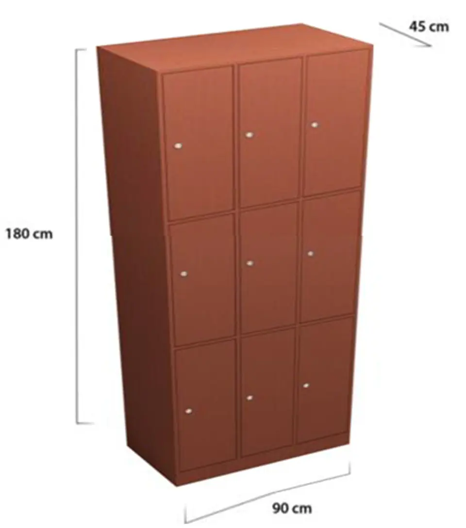 Locker de Madera 9 Puertas 90×40×192 cm 1