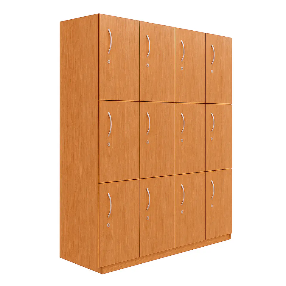 Locker de Madera 12 Casilleros 120x40x192 cm 1