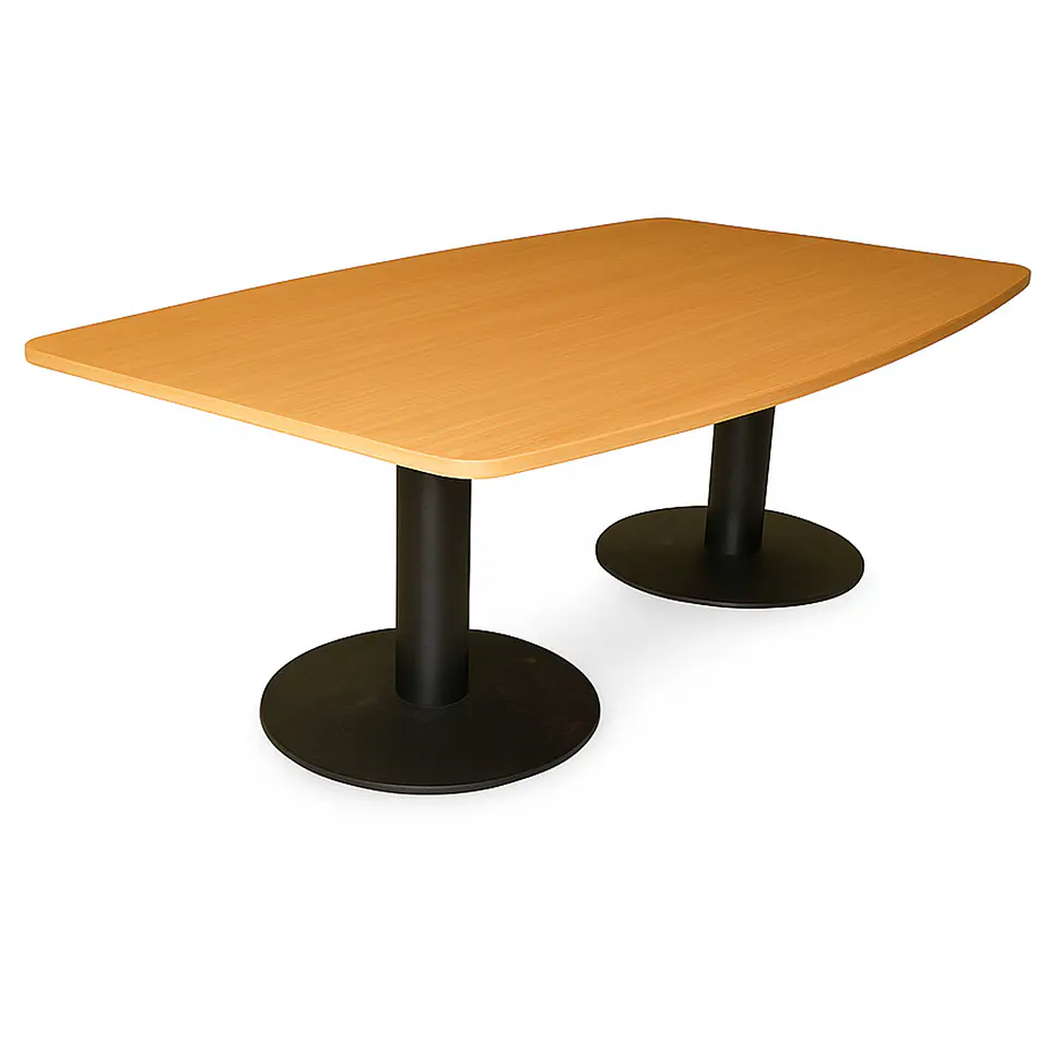 Mesa - De Reunion Ovalada 180X100X75 Cm Con Caja Electrica 1