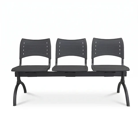 Banqueta ISO Smart Luna 3 Puestos Negro