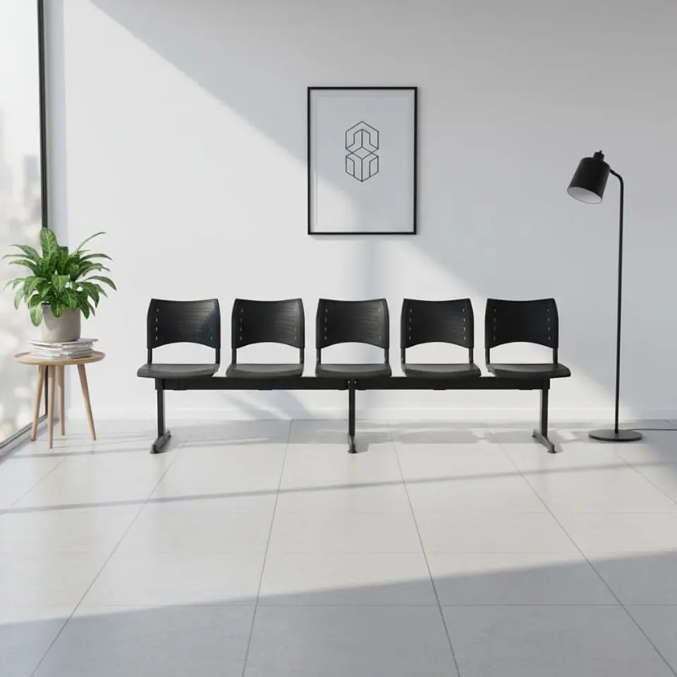 Banqueta ISO Smart Luna 5 Puestos Negro 2
