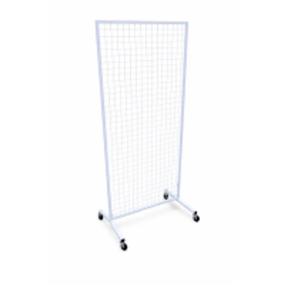 Atril Malla de Metal Blanca con Ruedas 190X80X40cm Gms 1