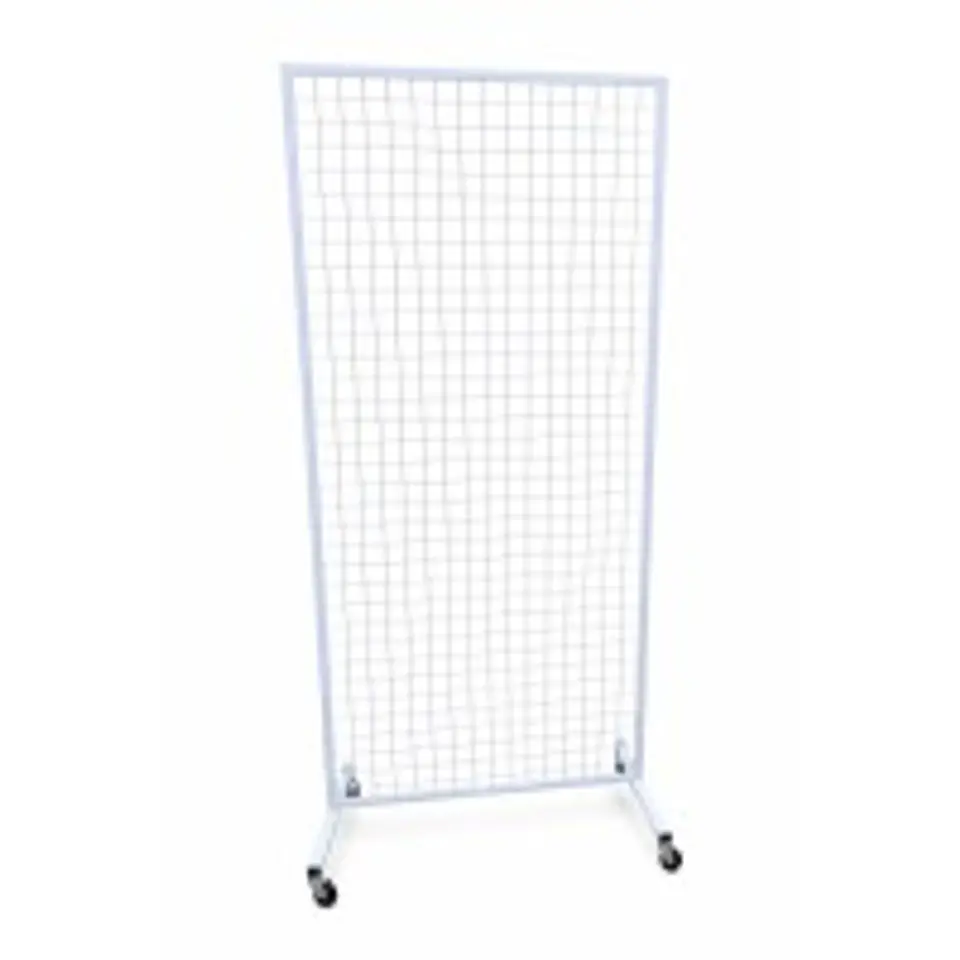 Atril Malla de Metal Blanca con Ruedas 190X80X40cm Gms 2