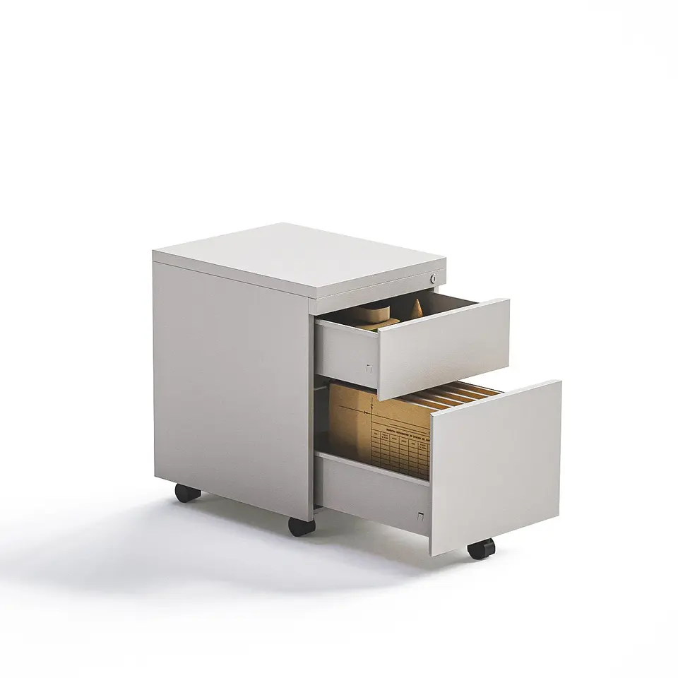 Cajonera Rodante Blanca 1C + 1K 1