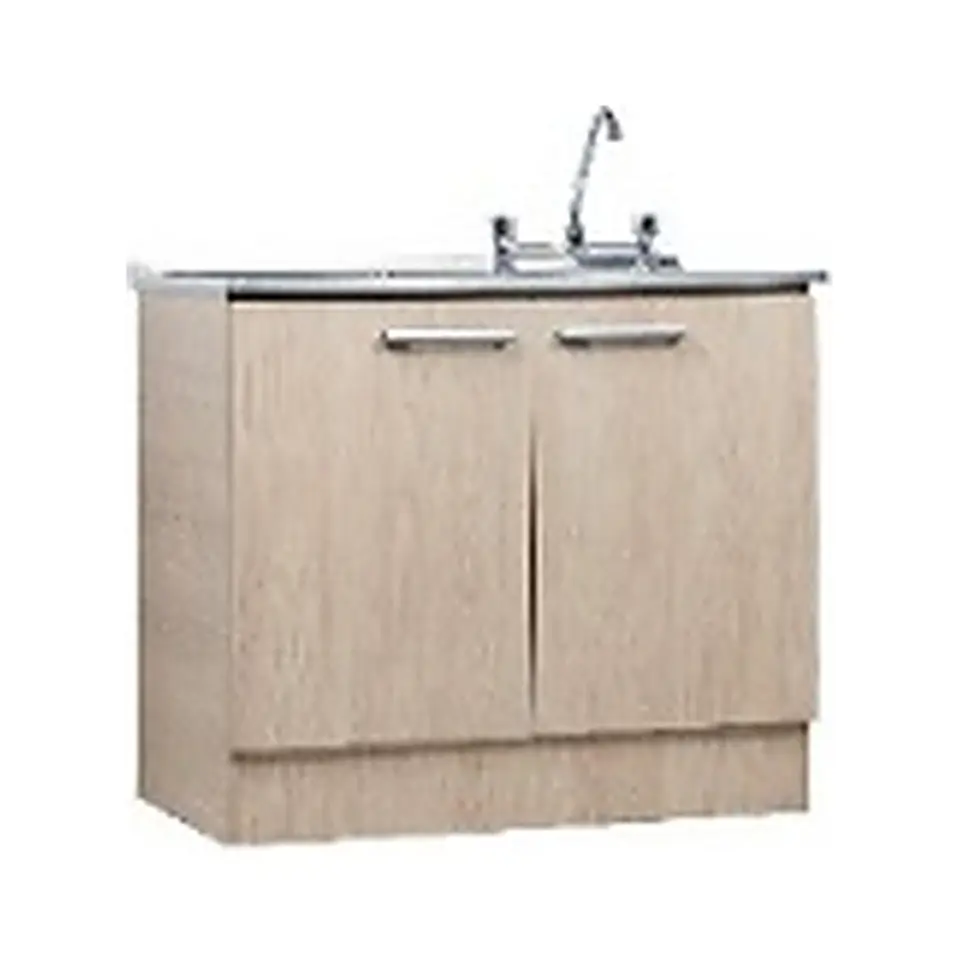 Kit Lavaplatos 80 cm secador izquierdo Beige 1