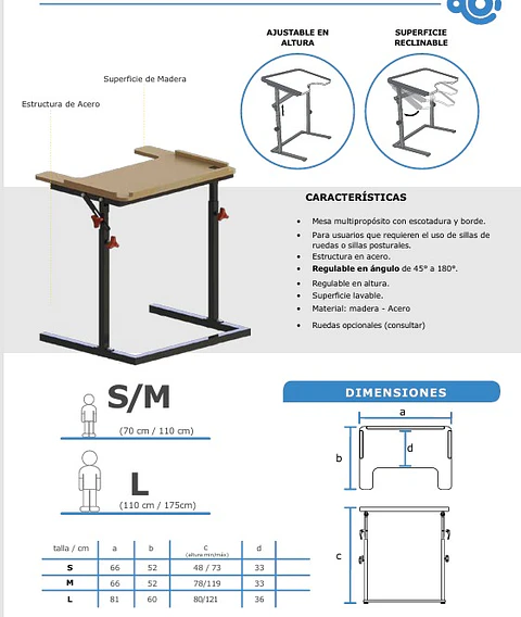 Mesa con Escotadura –