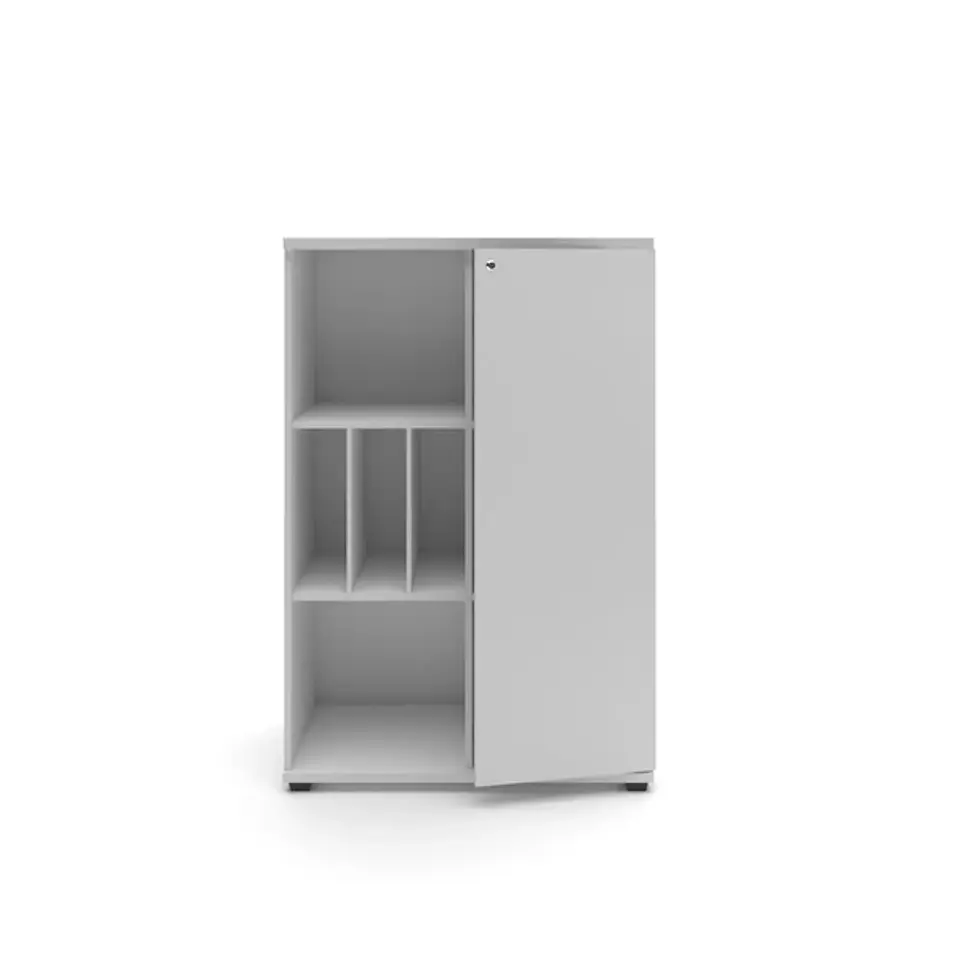 Gabinete Medio con Librero 1 Puerta 80x40x120 cm 2