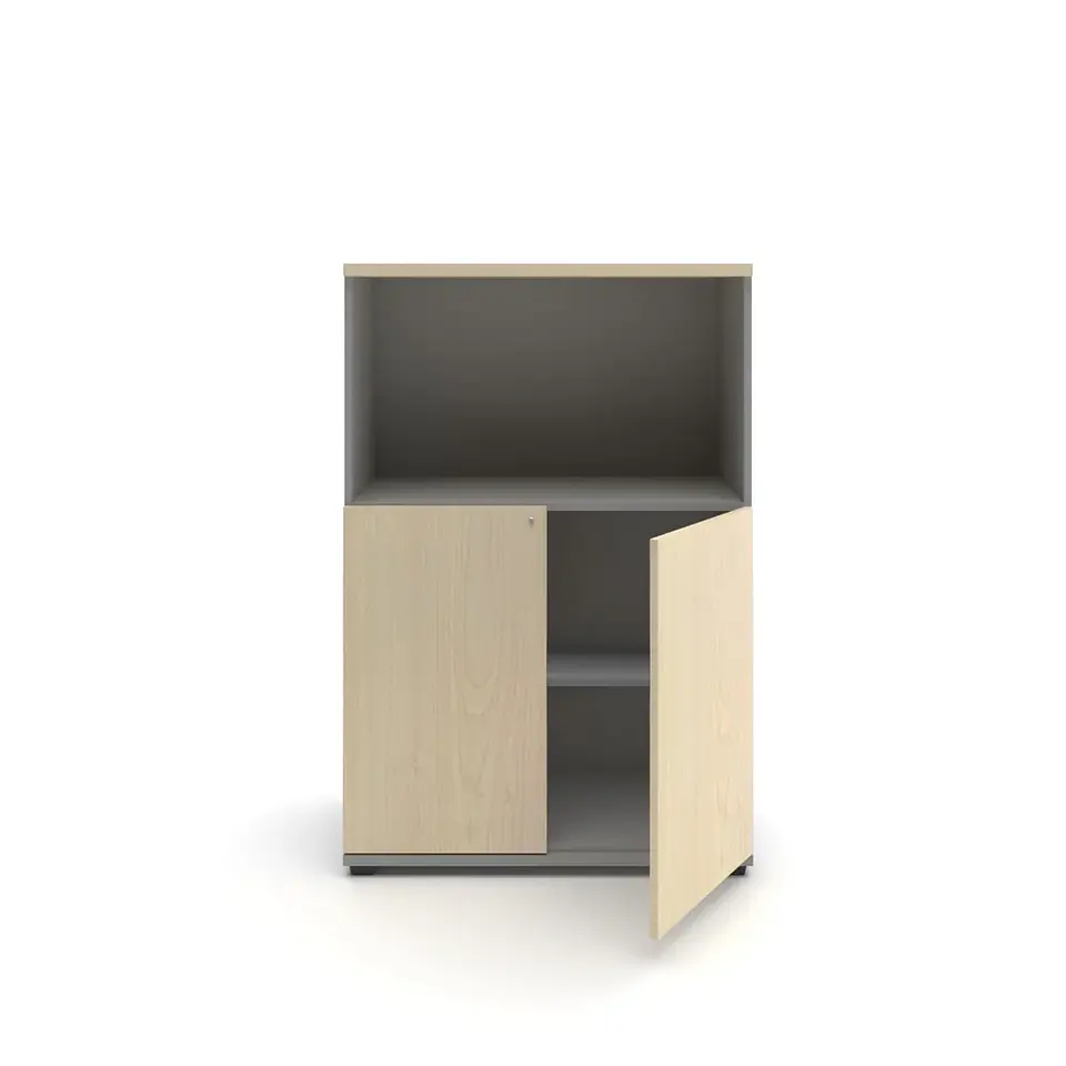 Gabinete Medio con Librero 2 Puertas 80x40x120 cm 2