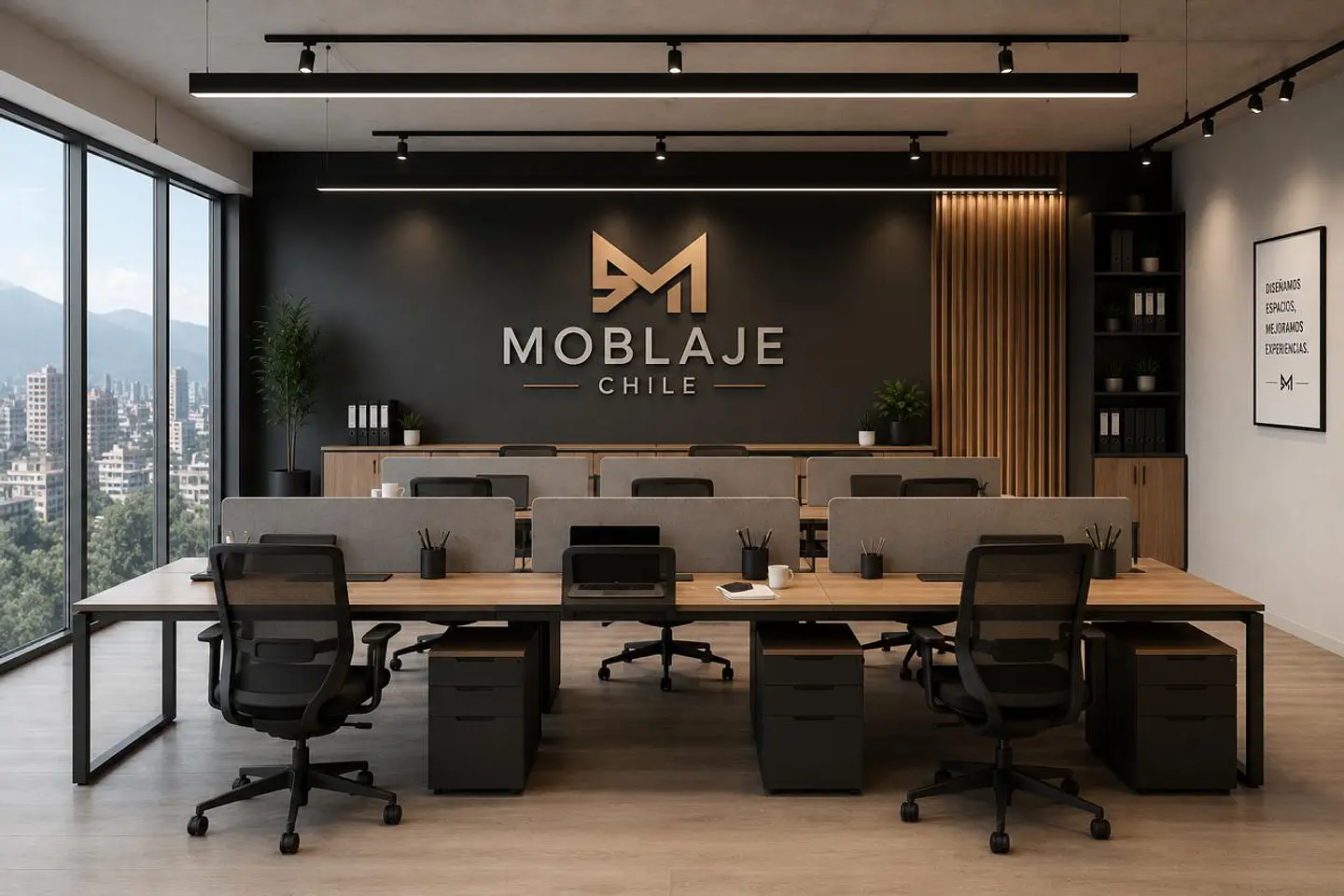 <span style="color: rgb(25, 25, 25); font-family: Inter, sans-serif; font-weight: 500; text-shadow: 0 1px 3px rgba(255,255,255,0.55);">soluciones de diseño integral adaptadas a tu oficina</span>