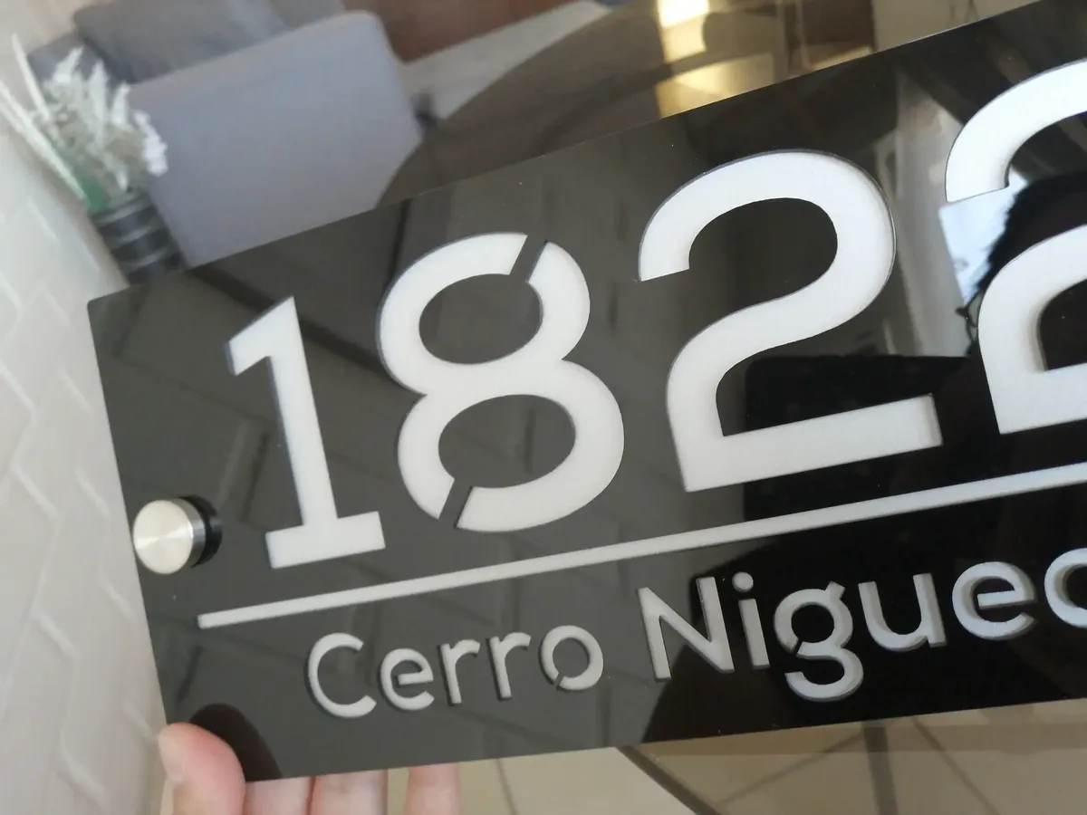 Placa Números para casa 30x13cm Hasta 5 Números