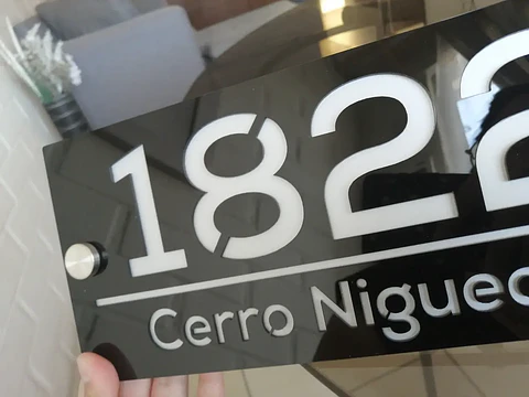 Placa Números para casa 30x13cm Hasta 5 Números