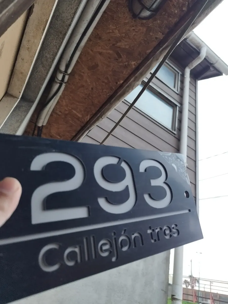 Placa Números para casa 17x40cm Hasta 5 Números