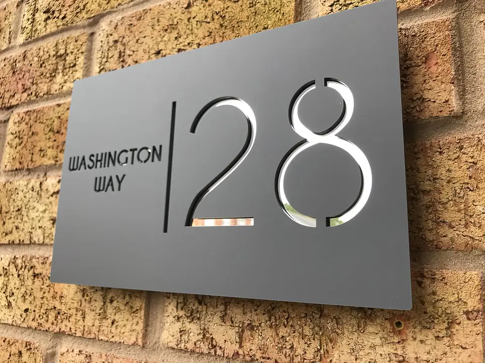 Placa Números para casa 17x40cm Hasta 5 Números 2