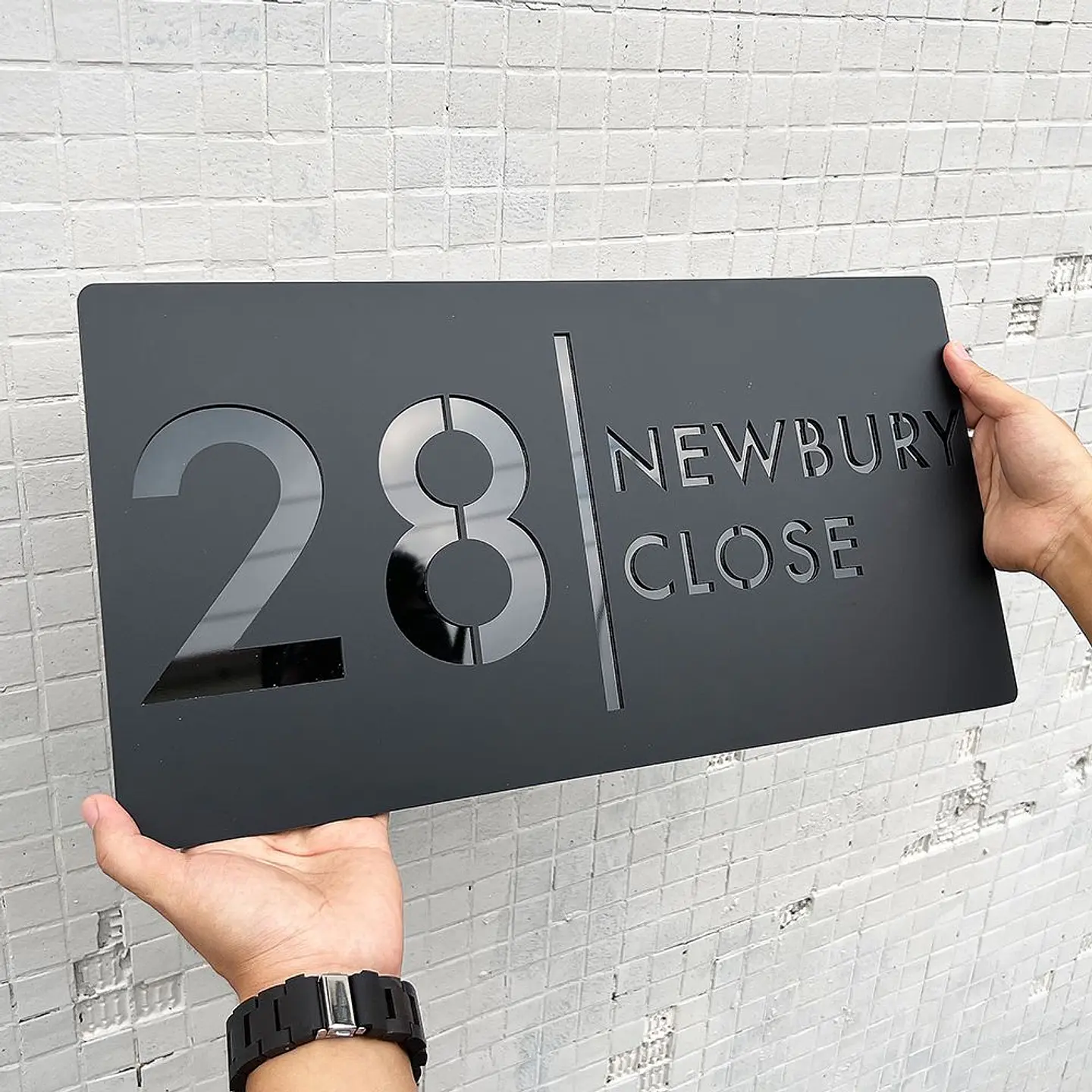 Placa Números para casa 30 x 25cm Hasta 5 Números 2