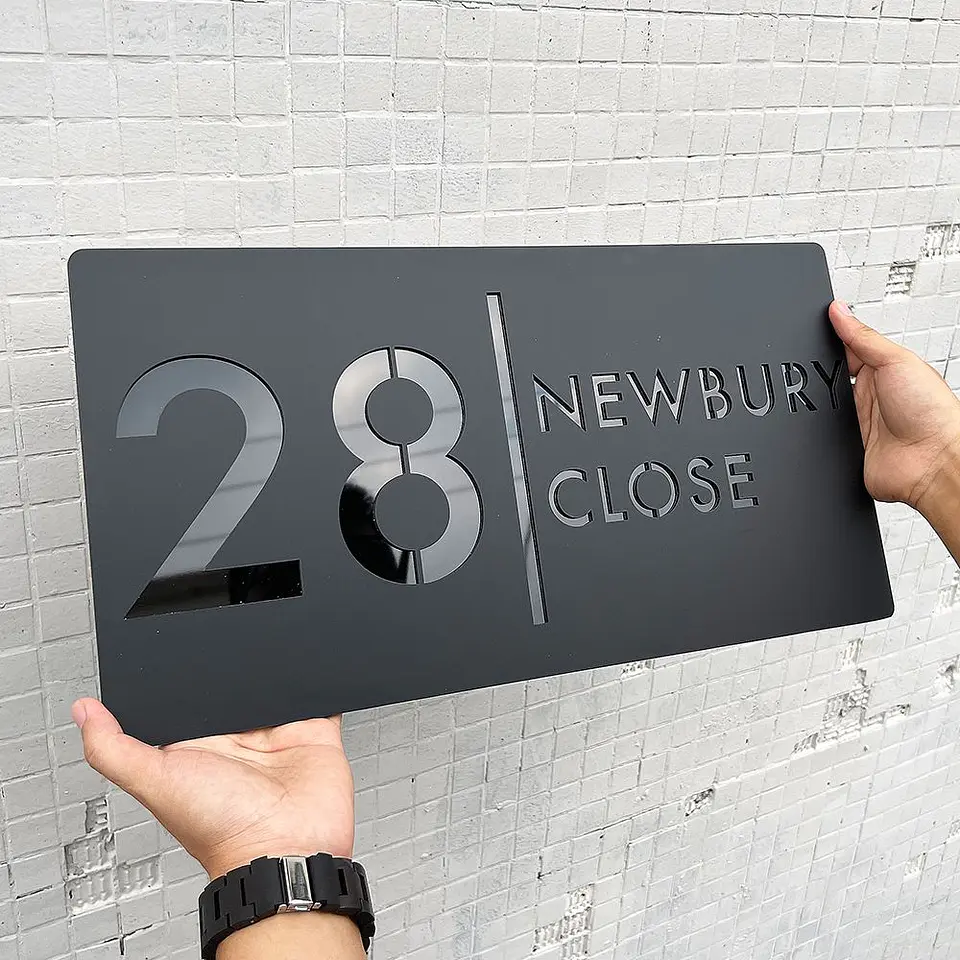 Placa Números para casa 30 x 25cm Hasta 5 Números 2