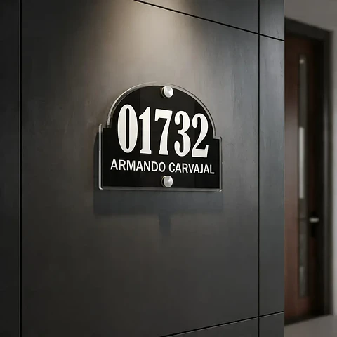 Placa Números para casa 30 x 25cm Hasta 5 Números