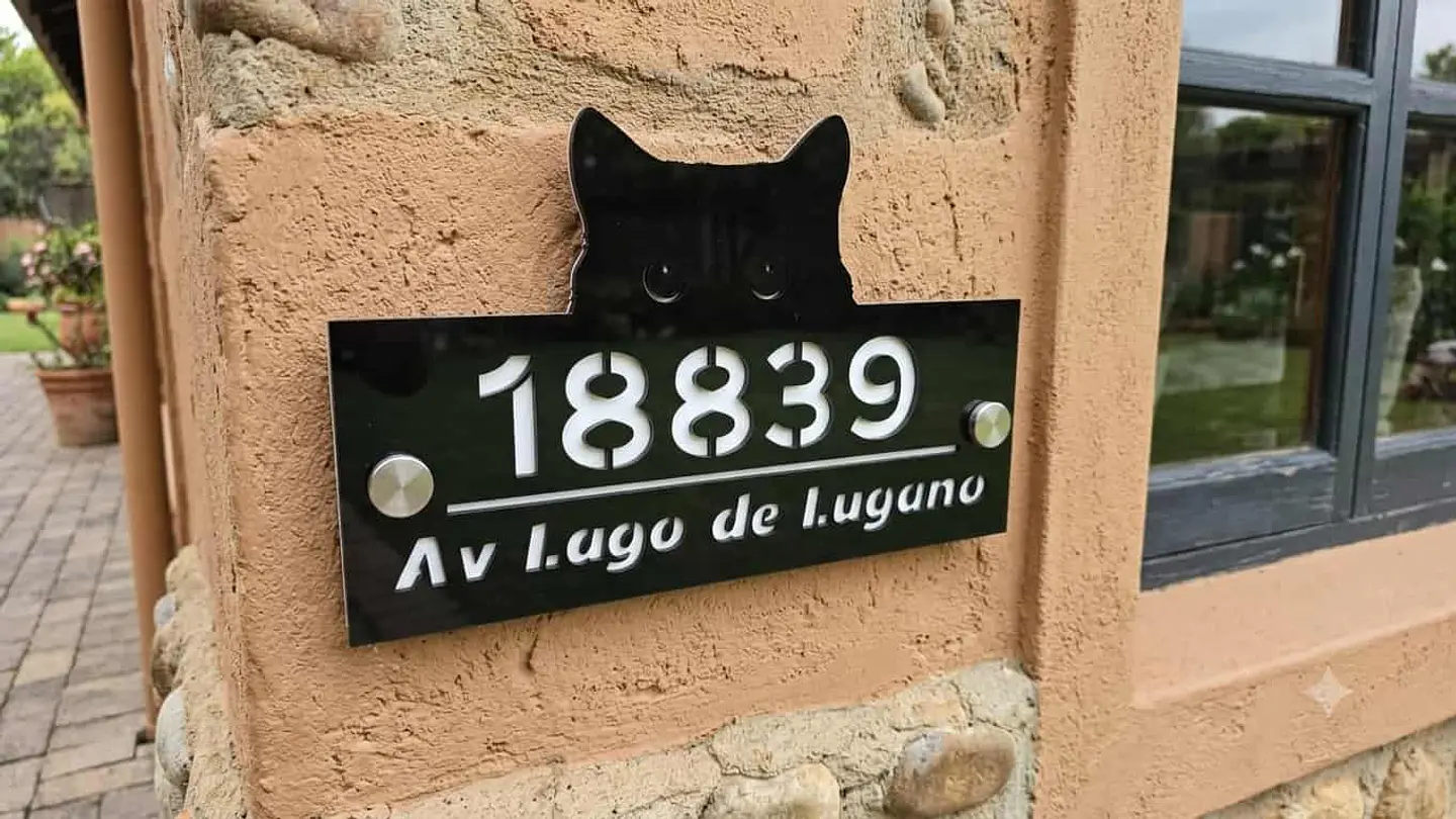 Placa Números para casa 35x22cm Hasta 5 Números y calle 1