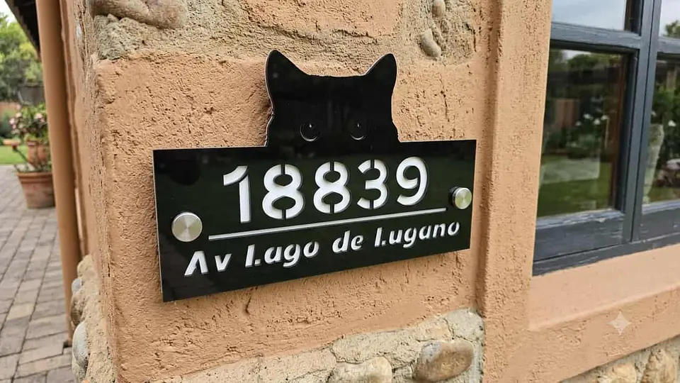 Placa Números para casa 35x22cm Hasta 5 Números y calle 1