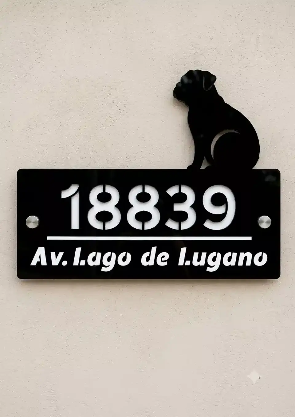 Placa de Números para Casa en Acrílico Personalizada 2