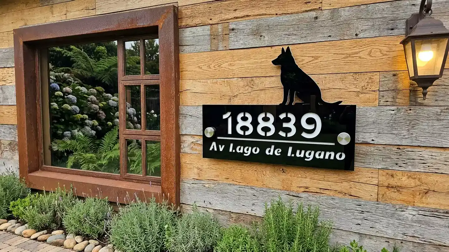 Placa de Números para Casa en Acrílico Personalizada 5