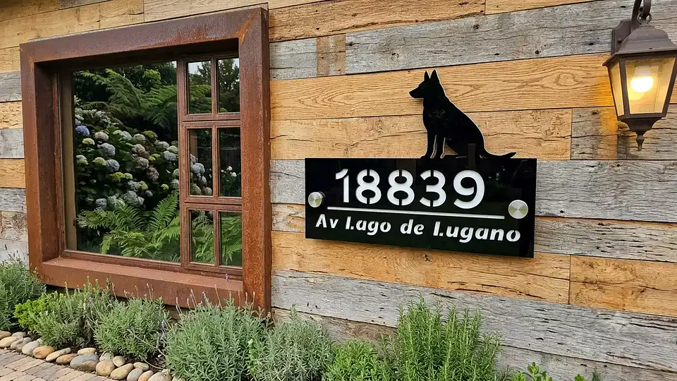 Placa de Números para Casa en Acrílico Personalizada 5