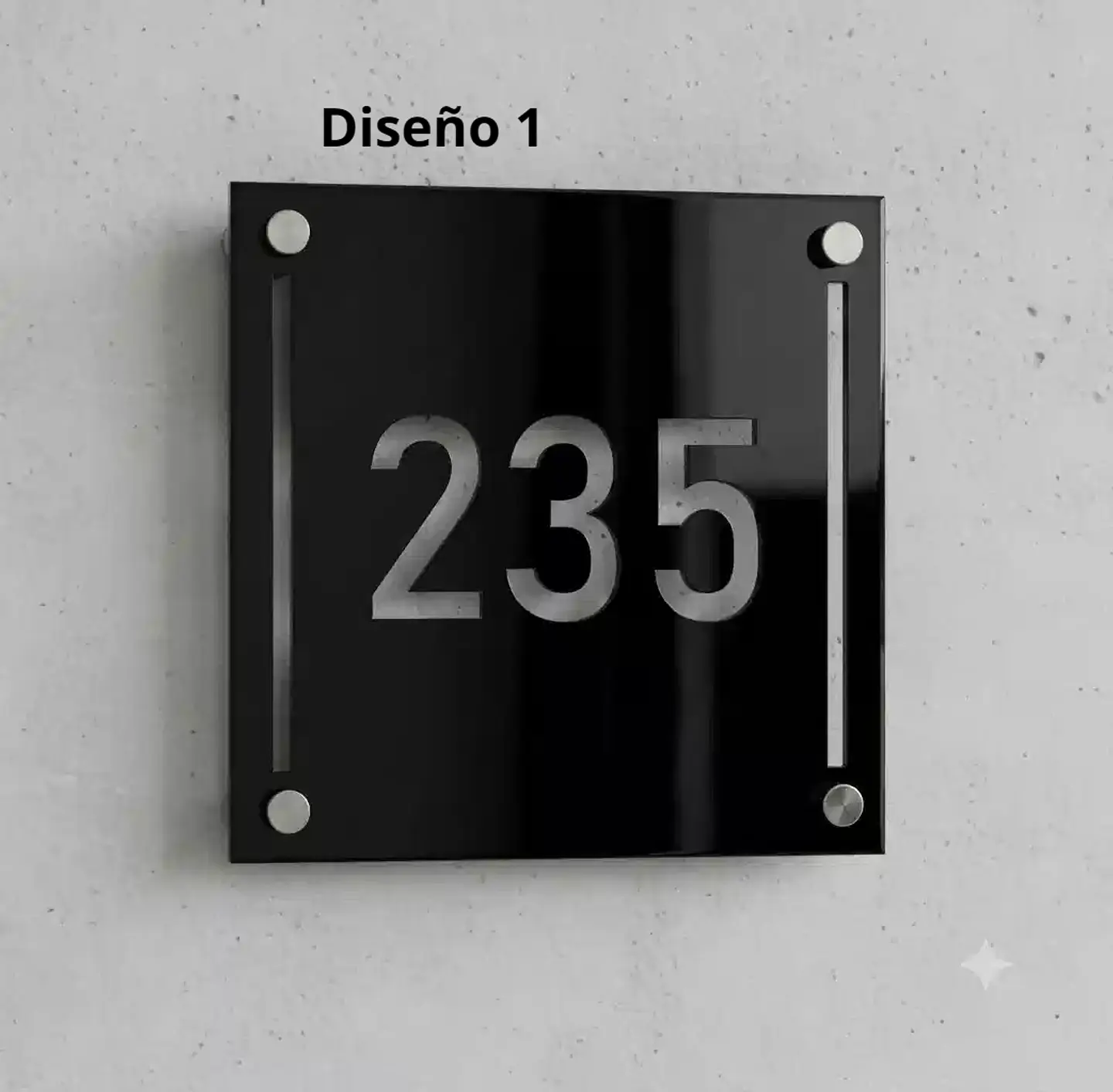 Placa Número Casa Acrílico Personalizada Premium | Diseño Moderno Chile - Modelo Small. 1