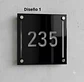 Placa Número Casa Acrílico Personalizada Premium | Diseño Moderno Chile - Modelo Small. - Miniatura 1