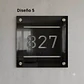 Placa Número Casa Acrílico Personalizada Premium | Diseño Moderno Chile - Modelo Small. - Miniatura 5