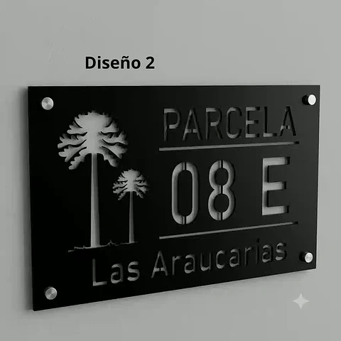 Placa Número Casa Acrílico Personalizada Premium | Diseño Moderno Chile - Modelo Medium