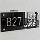 Placa Número Casa Acrílico Personalizada Premium | Diseño Moderno Chileno Horizontal - Miniatura 3