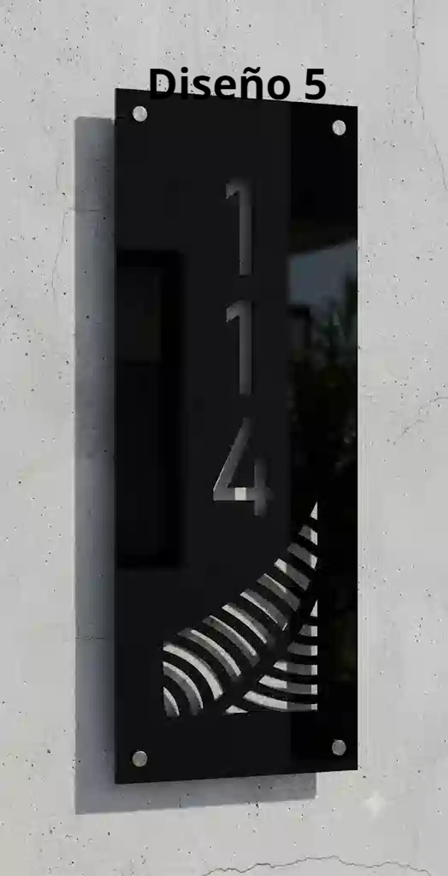Placa Número Casa Acrílico Personalizada Premium | Diseño Moderno Chileno Vertical 5