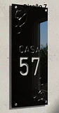 Placa Número Casa Acrílico Personalizada Premium | Diseño Moderno Chileno Vertical - Miniatura 7