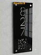 Placa Número Casa Acrílico Personalizada Premium | Diseño Moderno Chileno Vertical - Miniatura 8