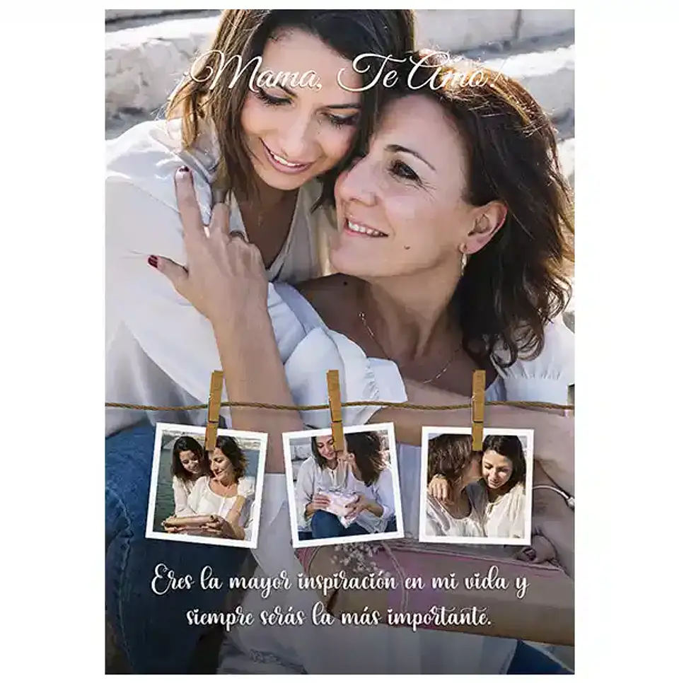Cuadro Personalizado 30x40cm - Día de la Madre 03 - Tres Colores de Marco 1