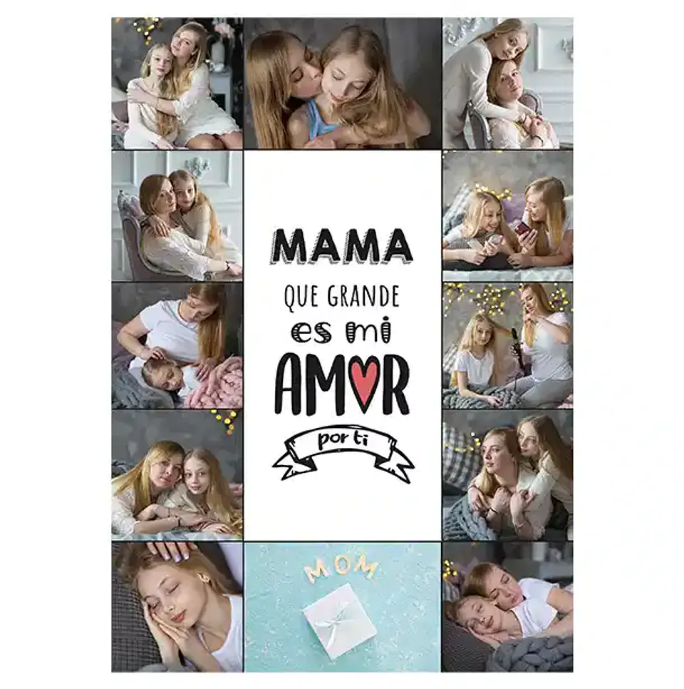 Cuadro Personalizado 30x40cm - Día de la Madre 05 - Tres Colores de Marco 1