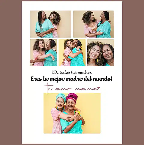 Cuadro Personalizado 30x40cm - Día de la Madre 06 - Tres Colores de Marco