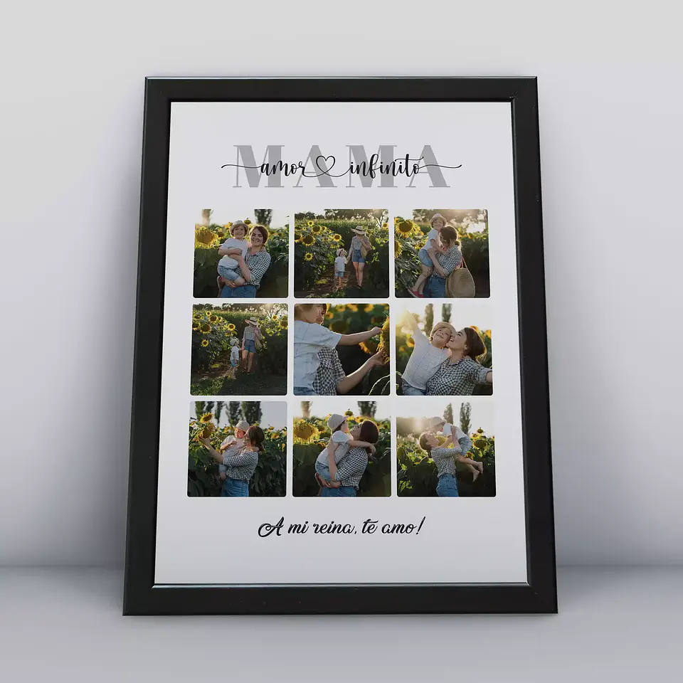 Cuadro Personalizado 30x40cm - Día de la Madre 07 - Tres Colores de Marco 1