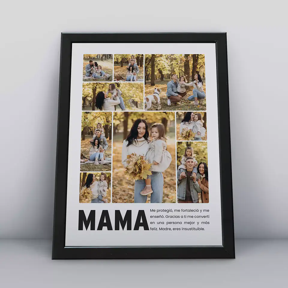 Cuadro Personalizado 30x40cm - Día de la Madre 09 - Tres Colores de Marco 1