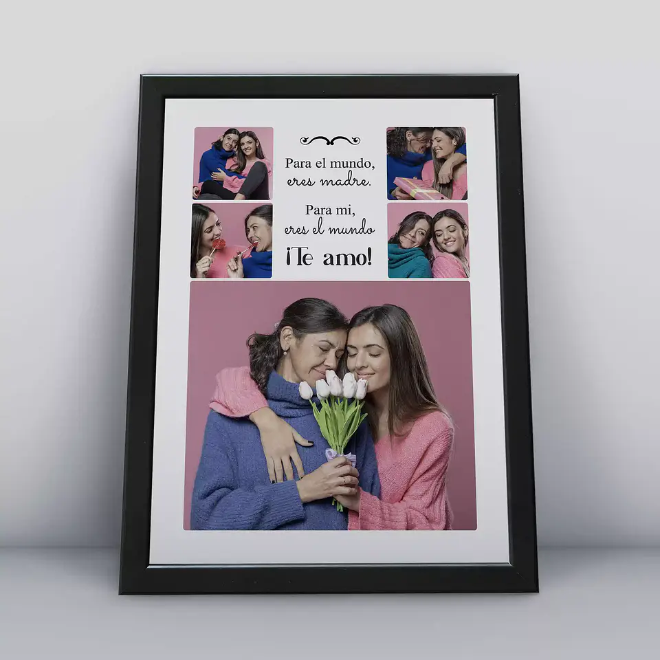 Cuadro Personalizado 30x40cm - Día de la Madre 10 - Tres Colores de Marco 1
