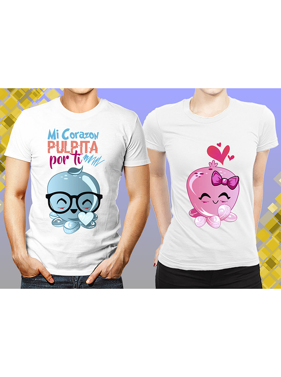 Pack 2 unidades, Poleras dia del amor.